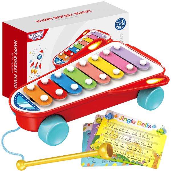 WOOPIE BABY Cymbaler Rymdraket Röd 18m+