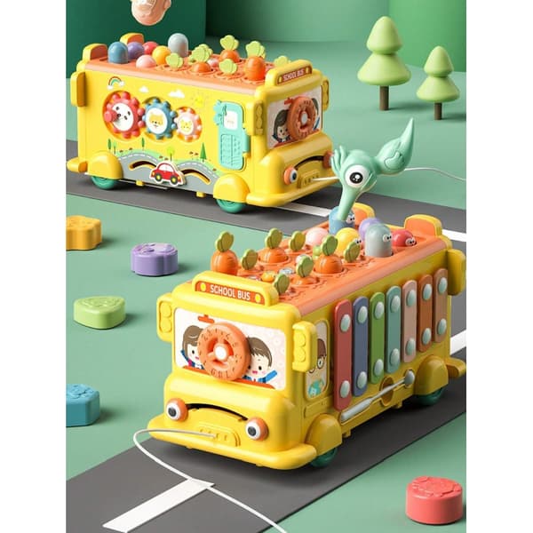 WOOPIE BABY Montessori Buss 6-i-1 – Interaktiv Leksak Från 18 Mån
