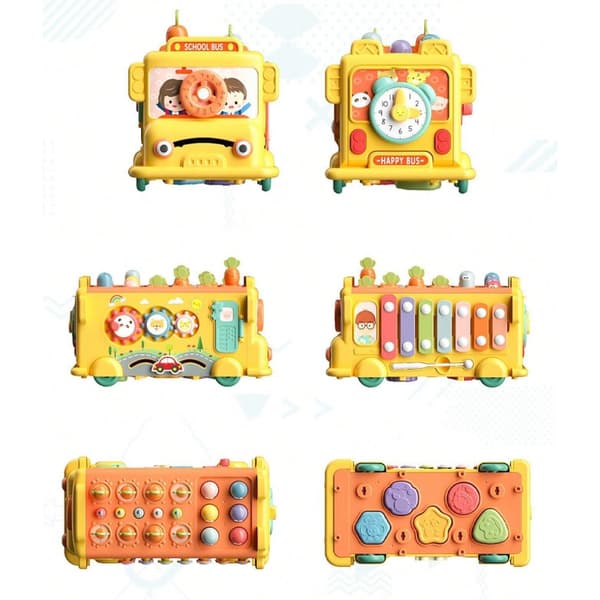 WOOPIE BABY Montessori Buss 6-i-1 – Interaktiv Leksak Från 18 Mån