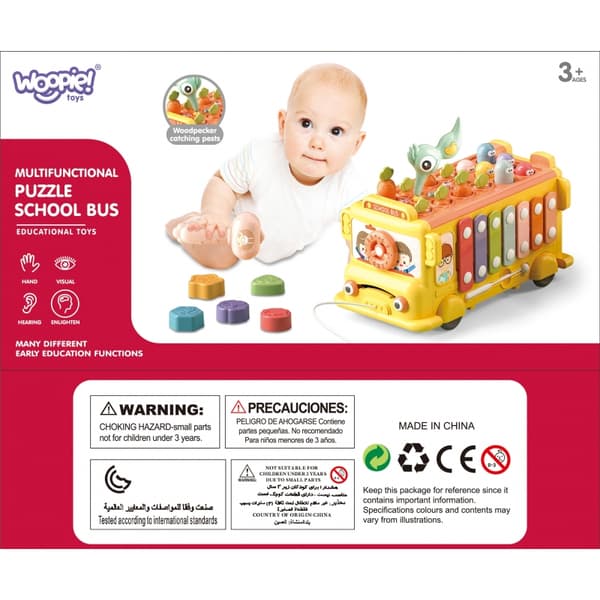 WOOPIE BABY Montessori Buss 6-i-1 – Interaktiv Leksak Från 18 Mån