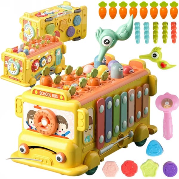 WOOPIE BABY Montessori Buss 6-i-1 – Interaktiv Leksak Från 18 Mån