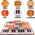 Miniatyrbild 3 av 6: OBOSOE Pianomatta - Musikaliskt tangentbord som golvmatta Pedagogisk musikalisk leksak, interaktiv musikalisk present för pojkar och flickor 3-9 år