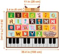 Miniatyrbild 2 av 6: Bomclap Pianomatta, Jätte Pianomatta för Golv med Inspelnings- och Uppspelningsfunktion, Musikalisk Leksakspresent för Pojkar och Flickor 3-9 år