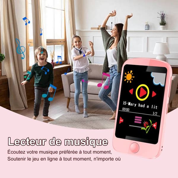 Barn leksak mobiltelefon - K IKIDO - Rosa pony stil - telefonkort kan sättas in - 700 mAh - 4G samtal