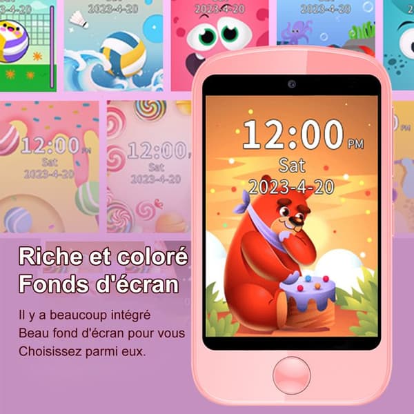 Barn leksak mobiltelefon - K IKIDO - Rosa pony stil - telefonkort kan sättas in - 700 mAh - 4G samtal