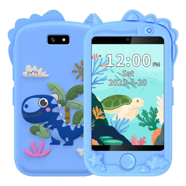 Barn leksak mobiltelefon - K IKIDO - Liten blå dinosaurie - Pekskärm - 700 mAh - 4G-samtal
