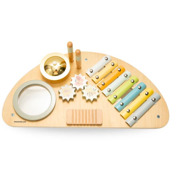 Mamabrum Træ Børns Musikinstrument Center - Cylofon, Tromme, Gears - Fra 9 måneder