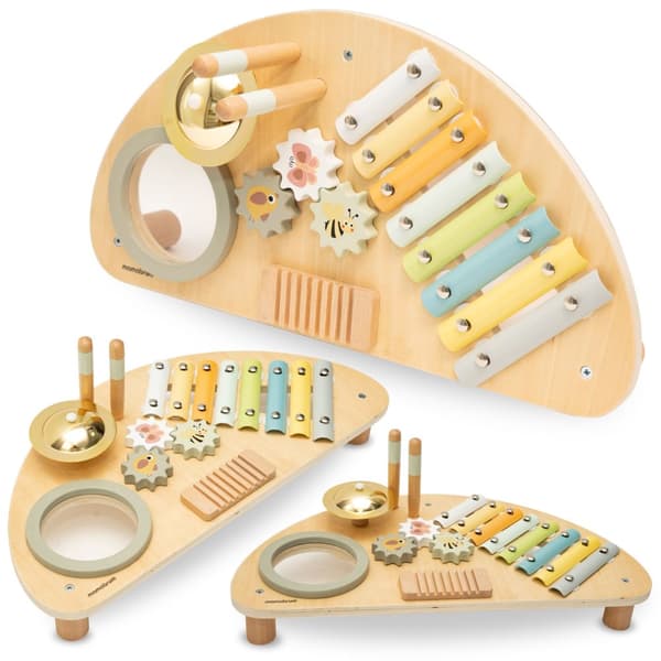Mamabrum Træ Børns Musikinstrument Center - Cylofon, Tromme, Gears - Fra 9 måneder