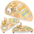 Miniatyrbillede 1 af 6: Mamabrum Træ Børns Musikinstrument Center - Cylofon, Tromme, Gears - Fra 9 måneder
