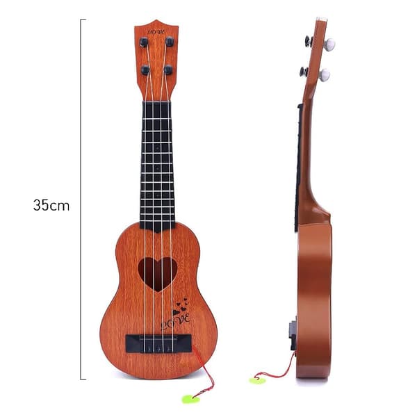 OBOSOE Soitettava Ukulele-lelu lapsille – Nelikielinen kitara ABS:ssä, aloittelija