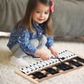 Pikkukuva 1 / 8: Glockenspiel Xylofoni, 43x24x4 cm, Musta Valkoinen
