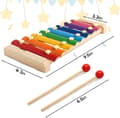 Miniatyrbillede 2 af 8: OBOSOE Farverig Træ Xylofon Til Børn Spædbarn Træ Musik Legetøj Pædagogisk Percussion Instrument