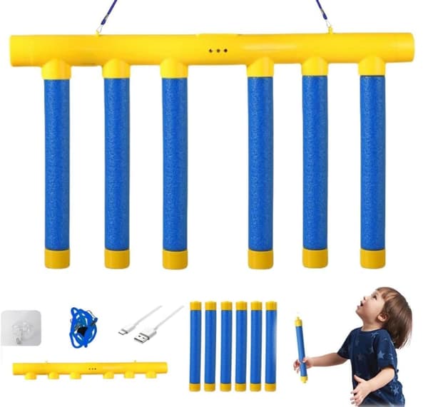 Lollanda Fångpinne-Spel, Reaktionsträning med Fångststavar, Hand-Öga Koordination & Smidighetsspel, 3 Justerbara, för Vuxna och Barn Blå Lollanda Fångpinne-Spel, Reaktionsträning med Fångststavar, Hand-Öga Koordination & Smidighetsspel, 3 Justerbara, för Vuxna och Barn Blå