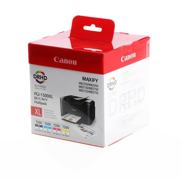 Canon Blæk Multipak 9182B004 PGI-1500XL Sort Cyan Magenta Gul