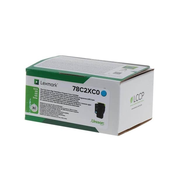 Lexmark Toner 78C2XC0 Cyan Extra High Yield, Return