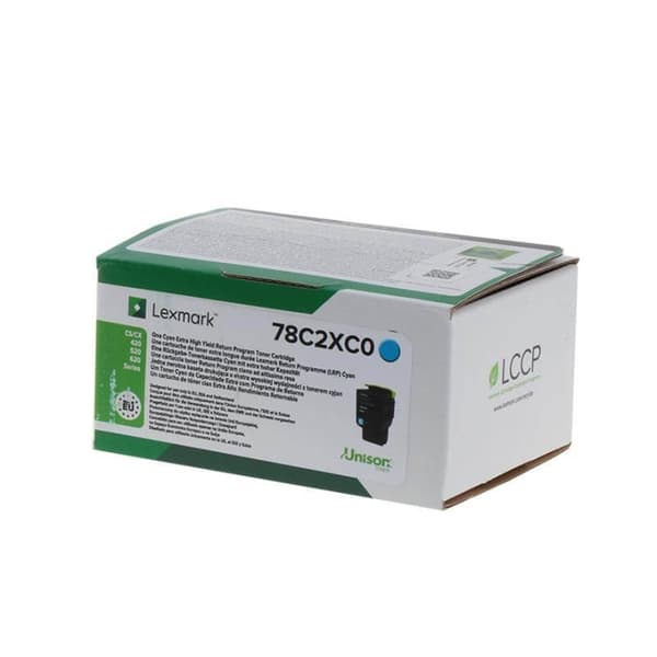 Lexmark Toner 78C2XC0 Cyan Extra High Yield, Return