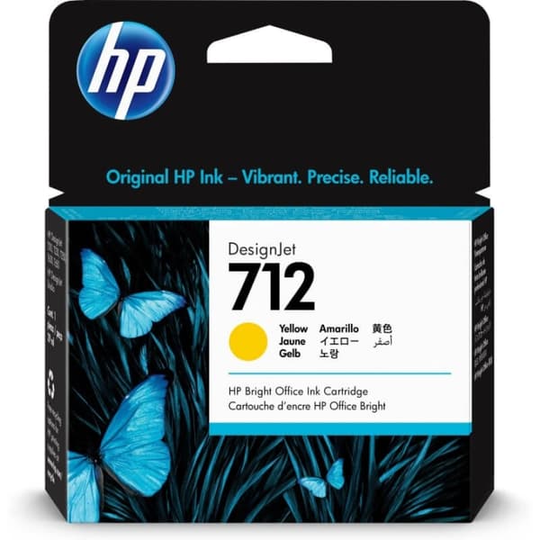 HP Blæk 3ED69A 712 Gul