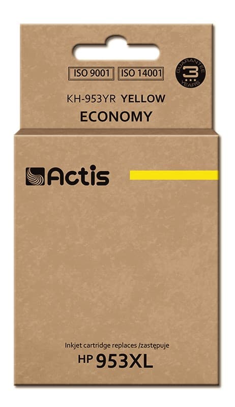 Actis KH-953YR-bläck (ersättning för HP 953XL F6U18AE; Premium; 25 ml; gul)