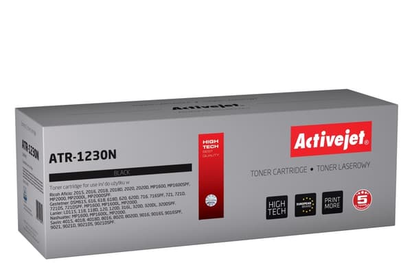 Activejet ATR-1230N väriaine (korvaa Ricoh 1230D 885094; Supreme; 9000 sivua; musta)
