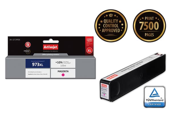 Activejet AH-973MRX blæk (erstatning for HP 973XL F6T82AE; Premium; 105 ml; magenta)