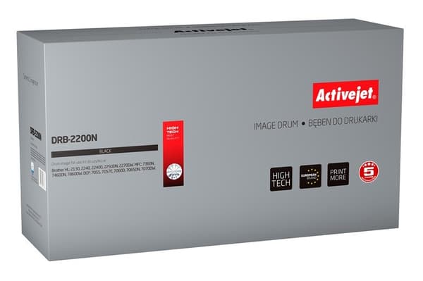 Activejet DRB-2000N Tromle (erstatning for Brother DR-2000/DR-2005; Supreme; 12.000 sider; sort)