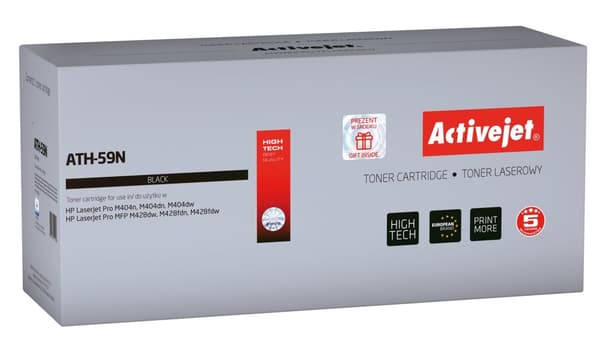 Activejet ATH-59N toner (ersättning för HP 59A CF259A; Supreme; 3000 sidor; svart) - Utan chip