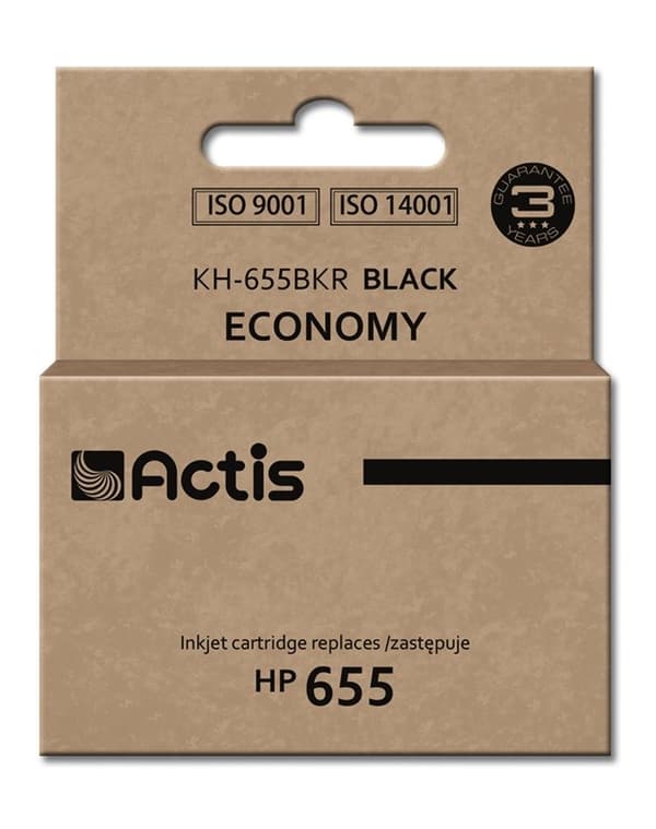 Actis KH-655BKR-bläck (ersättning för HP 655 CZ109AE; Standard; 20 ml; svart)