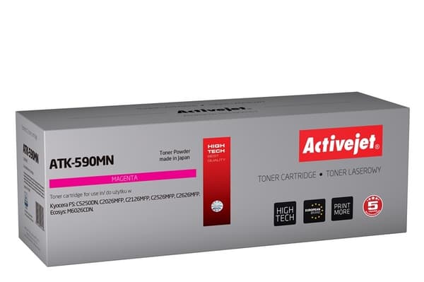 Activejet ATK-590MN toner (erstatning for Kyocera TK-590M; Supreme; 5000 sider; magenta)