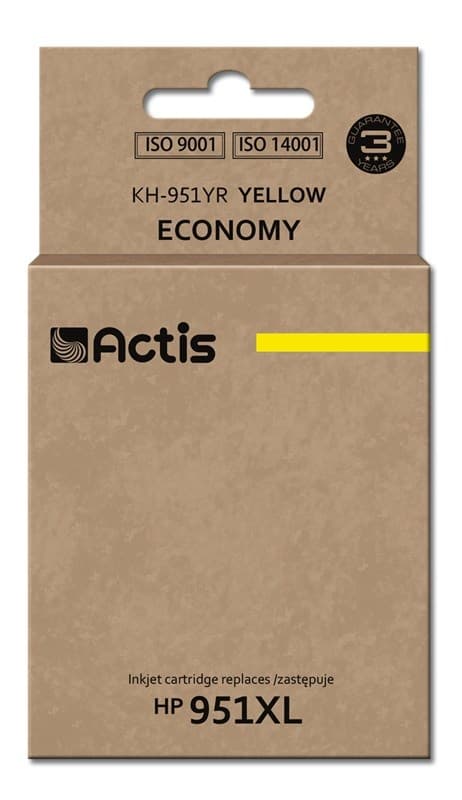 Actis KH-951YR-bläck (ersättning för HP 951XL CN048AE; Standard; 25 ml; gul)