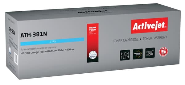Activejet ATH-381N toner (erstatning for HP CF381A; Supreme; 2700 sider; cyan)