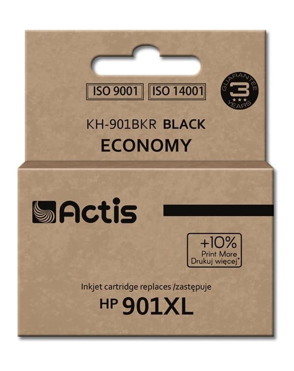 Actis KH-901BKR blæk (erstatning for HP 901XL CC656AE; Standard; 20 ml; sort)