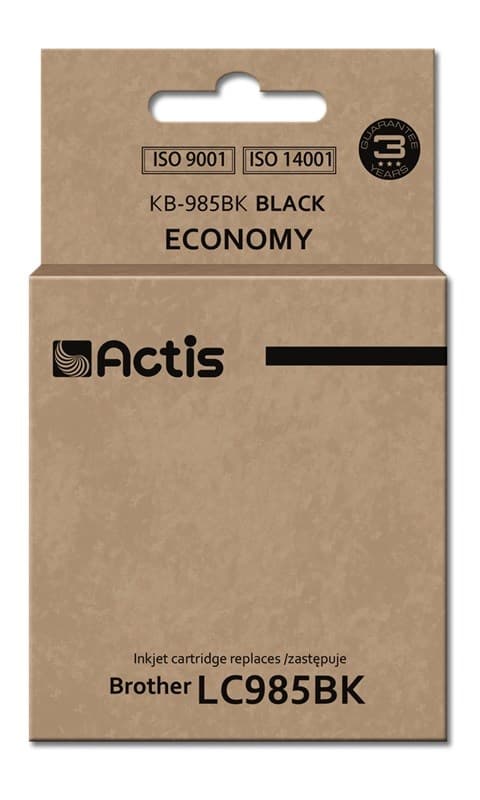 Actis KB-985Bk bläckpatron (ersättning för Brother LC985BK; Standard; 28,5 ml; svart)