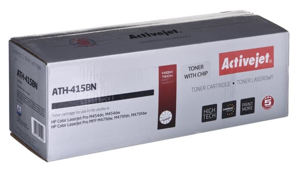 Activejet ATH-415BN printertoner til HP; erstatning HP 415A W2030A; Supreme; 2400 sider, sort, W