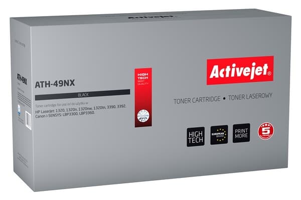 Activejet ATH-49NX toner (erstatning for HP 49X Q5949X, Canon CRG-708H; Supreme; 6000 sider; sort