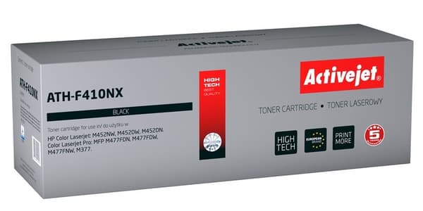 Activejet ATH-F410NX -väriaine HP-tulostimelle; HP 410X CF410X vaihto; Ylin; 6500 sivua; musta