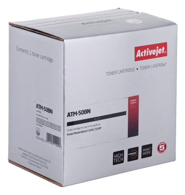 Activejet ATM-50BN väriaine (korvaa Konica Minolta TNP50K:lle; Supreme; 6000 sivua; musta)