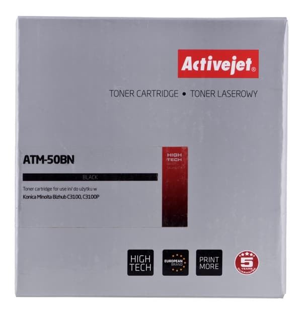 Activejet ATM-50BN väriaine (korvaa Konica Minolta TNP50K:lle; Supreme; 6000 sivua; musta)