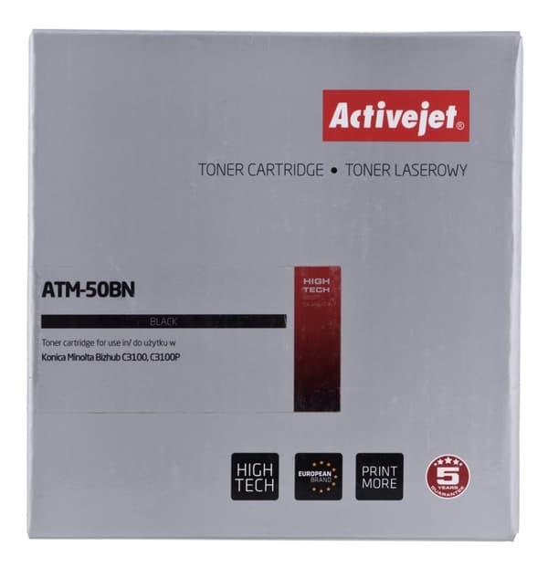 Activejet ATM-50BN väriaine (korvaa Konica Minolta TNP50K:lle; Supreme; 6000 sivua; musta)