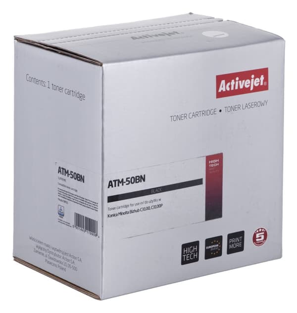 Activejet ATM-50BN väriaine (korvaa Konica Minolta TNP50K:lle; Supreme; 6000 sivua; musta)