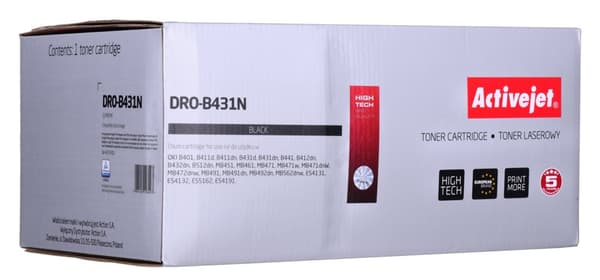 Activejet DRO-B431N rumpu (korvaa OKI 44574302; Supreme; 25000 sivua; musta)