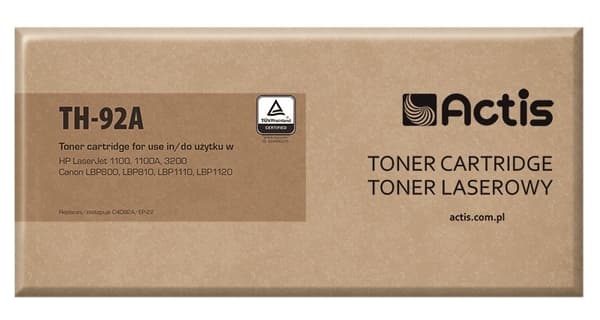 Actis TH-92A toner (erstatning for HP 92A C4092A, Canon EP-22; Standard; 2500 sider; sort)