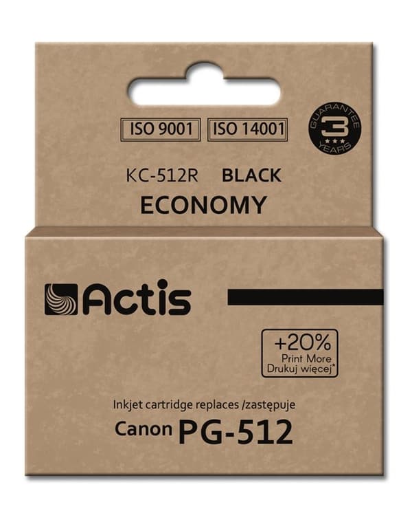 Actis KC-512R blæk (erstatning for Canon PG-512; Standard; 15 ml; sort)