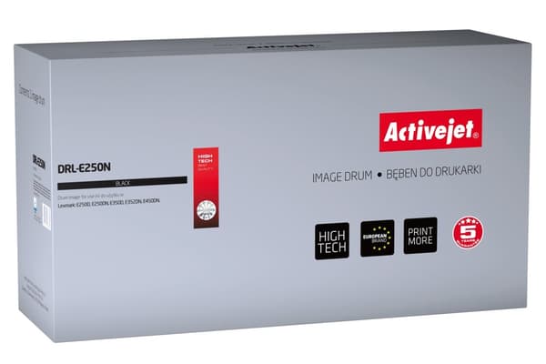Activejet DRL-E250N Tromle (Lexmark E250X22G erstatning; Supreme; 30.000 sider; sort)