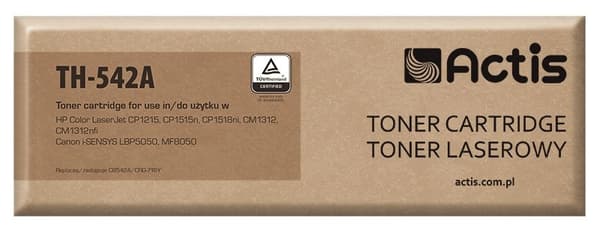 Actis TH-542A toner (erstatning for HP 125A CB542A, Canon CRG-716Y; Standard; 1500 sider; gul)