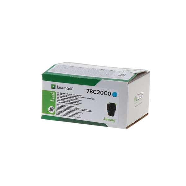 Lexmark Toner 78C20C0 Cyan, Return