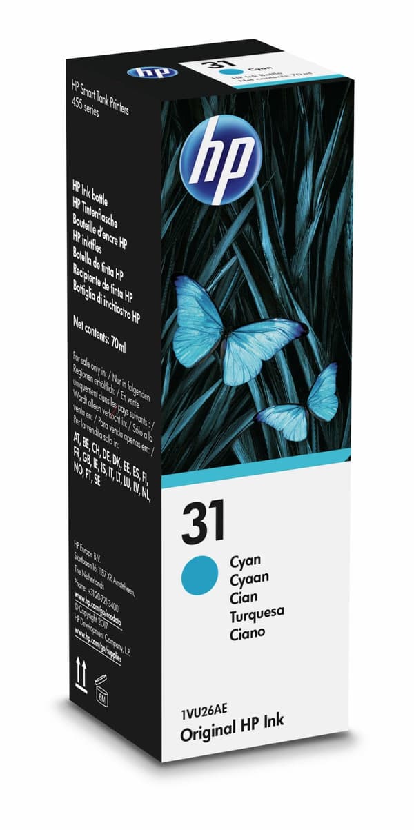 Bläckpatron HP 1VU26AE 31 cyan