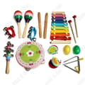 Miniatyrbild 2 av 4: 14ST Instrument för Musik, Trumleksaker med Transportväska för Barn som Gåva till