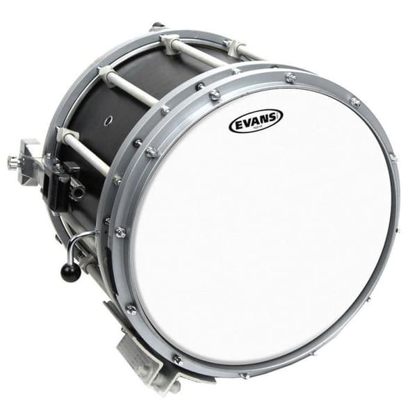 Evans Evans Hybrid White Marching Band Snare Trum Head, 13-tums