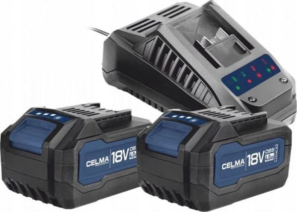 Celma - OBS (2 x 4,0 Ah) - OBS batteriset (2 x 4,0 Ah) med laddare