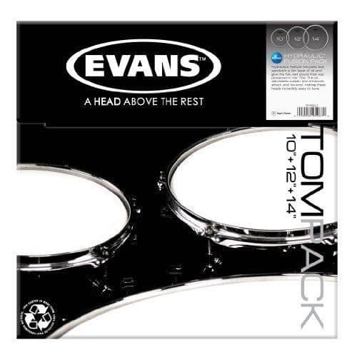 Evans-paket med Evans Hydraulic, Fusion genomskinliga tomhuvuden (10", 12" och 14")